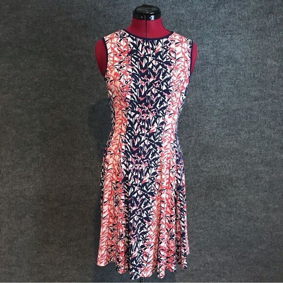 Gabby Skye Dress Women Sz 6P Multi-Colored Floral Sleeveless Exposed Back Zipper - Picture 7 of 8